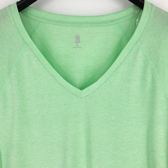 Id Ideology Womens Essentials Short Sleeve Rapidry Athletic Top Green XL XXL - Picture 3 of 7